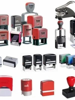 Range of self-inking, pre-inked and embossing stamps made by Kashif Printers Lahore