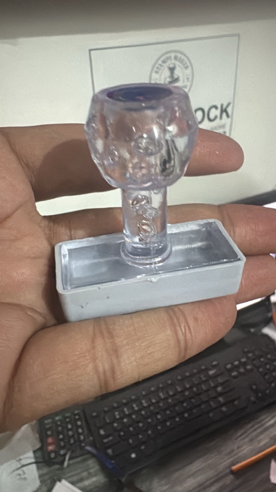 Rectangular Crystal Flash Stamp